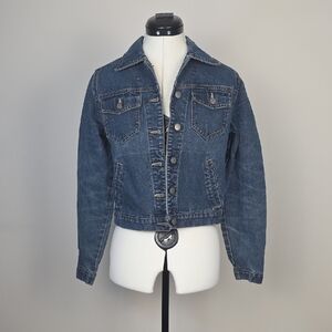 Vintage Women’s Classic Blue Denim Jacket – Made in Canada – Size S